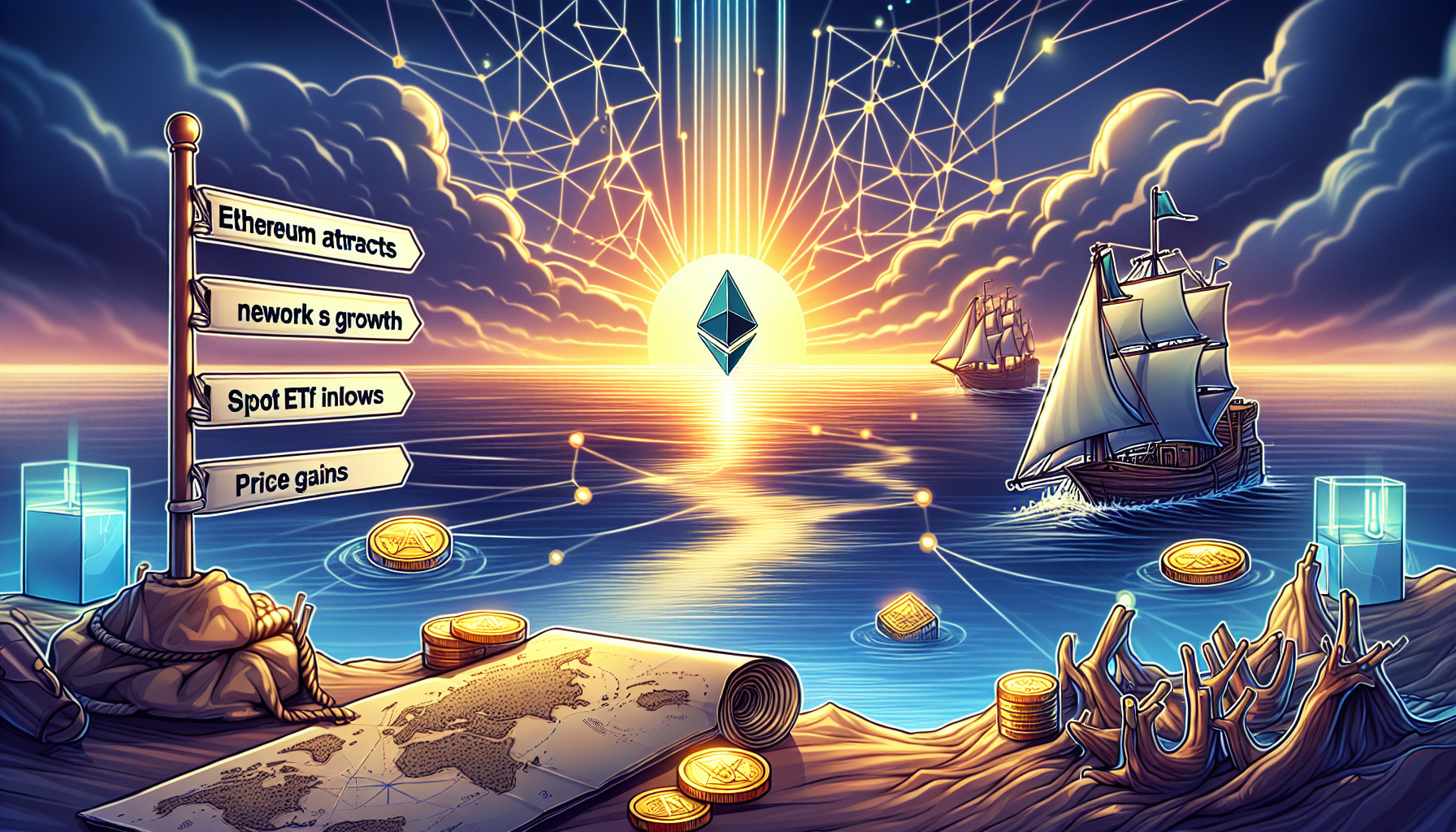 Ethereum attracts new investors with network growth, spot ETF inflows, and price gains