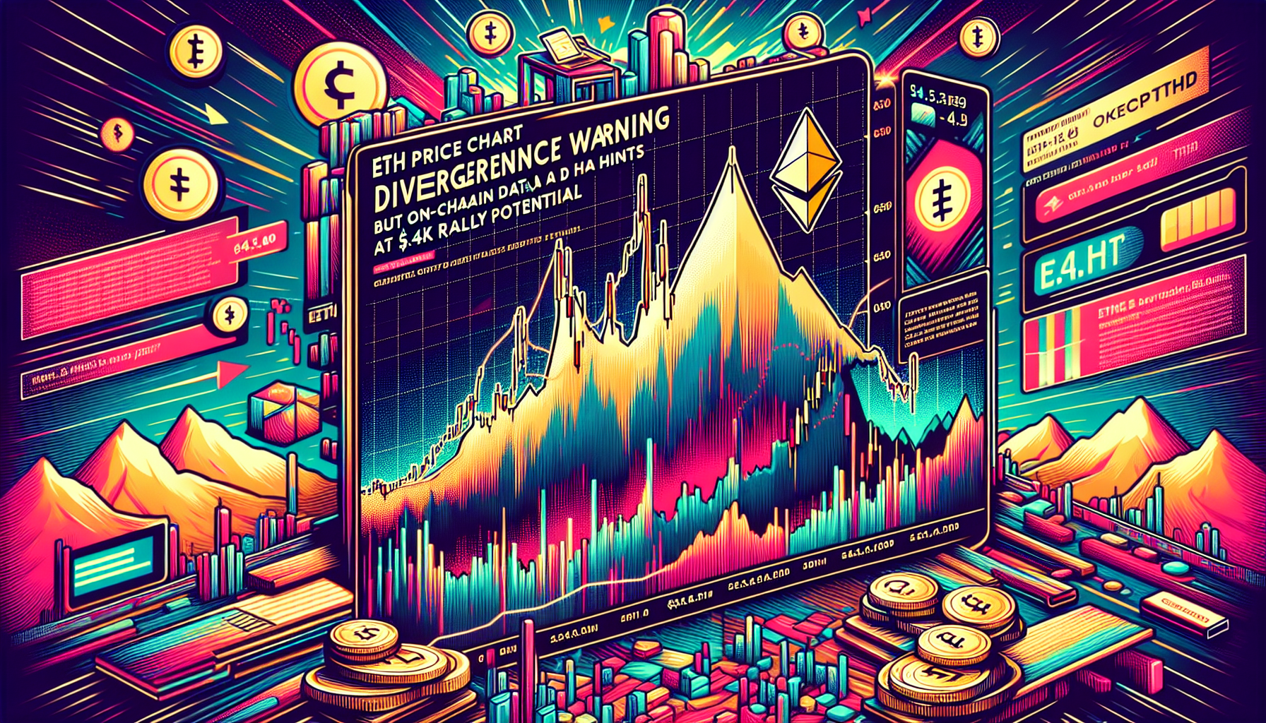 ETH price chart shows divergence warning but on-chain data hints at $4.5K rally potential