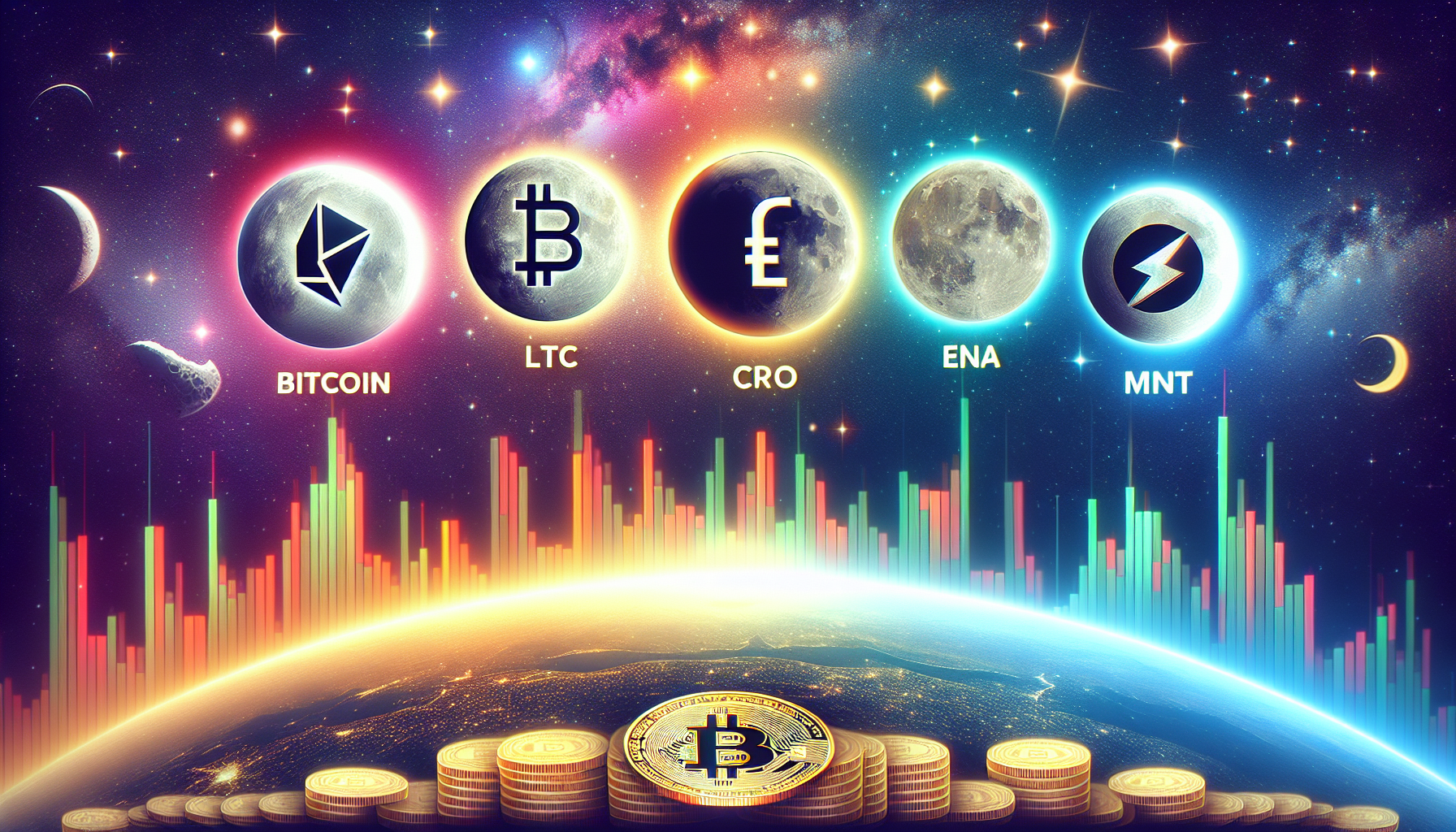 Bitcoin Dips as LTC, CRO, ENA, and MNT Shine on the Charts