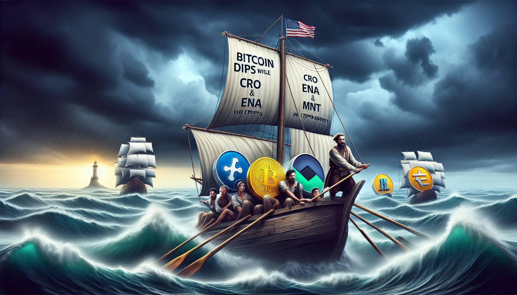 Bitcoin dips while LTC, CRO, ENA, and MNT show resilience in the crypto market