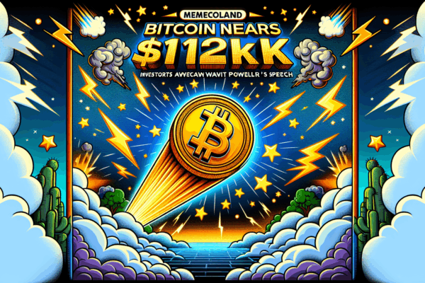 Bitcoin Nears $112K: Investors Await Powell's Speech