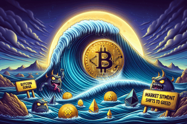 Bitcoin Surge: Market Sentiment Shifts to Greed as Ether and XRP Prices Rise