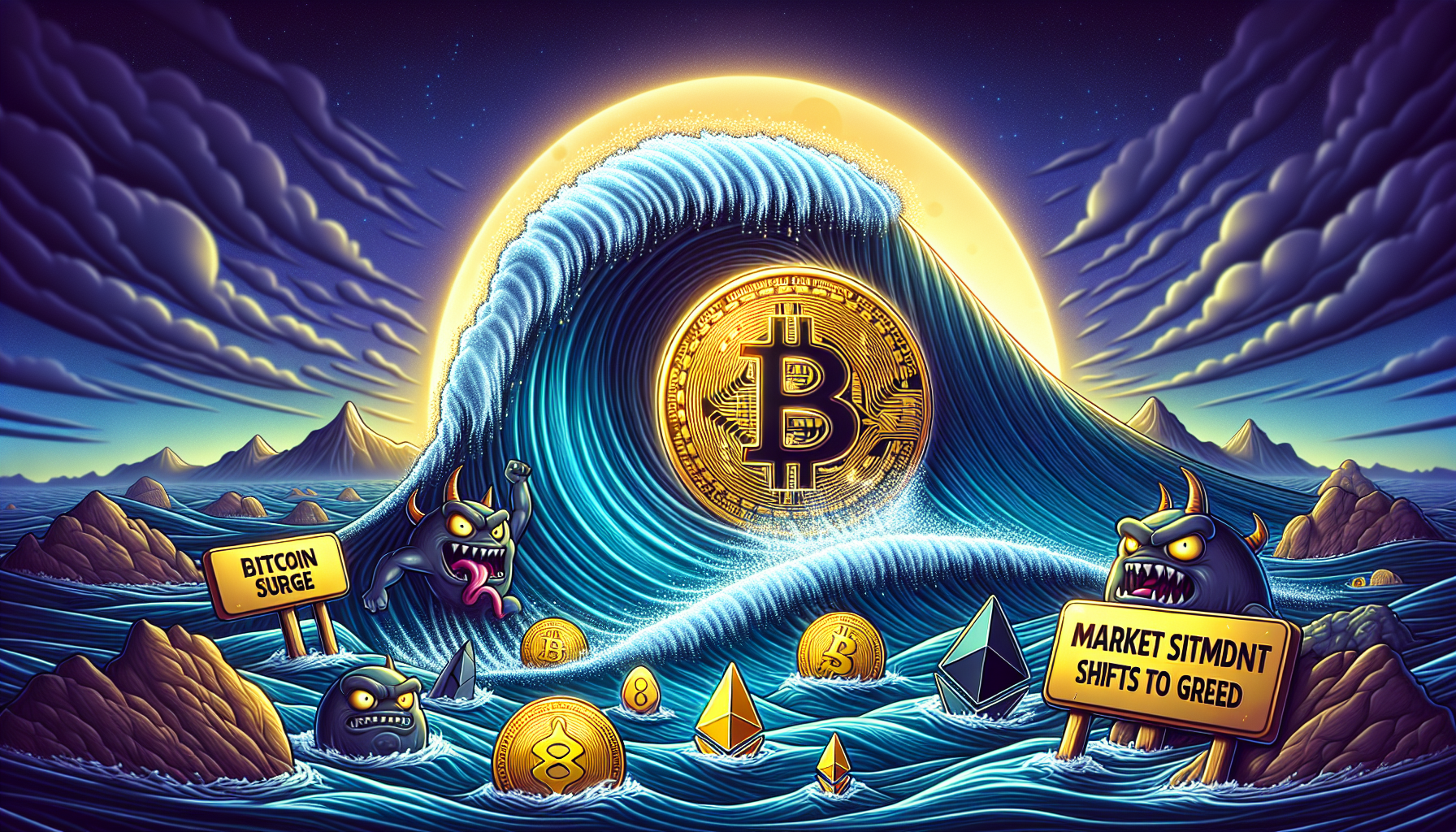 Bitcoin Surge: Market Sentiment Shifts to Greed as Ether and XRP Prices Rise