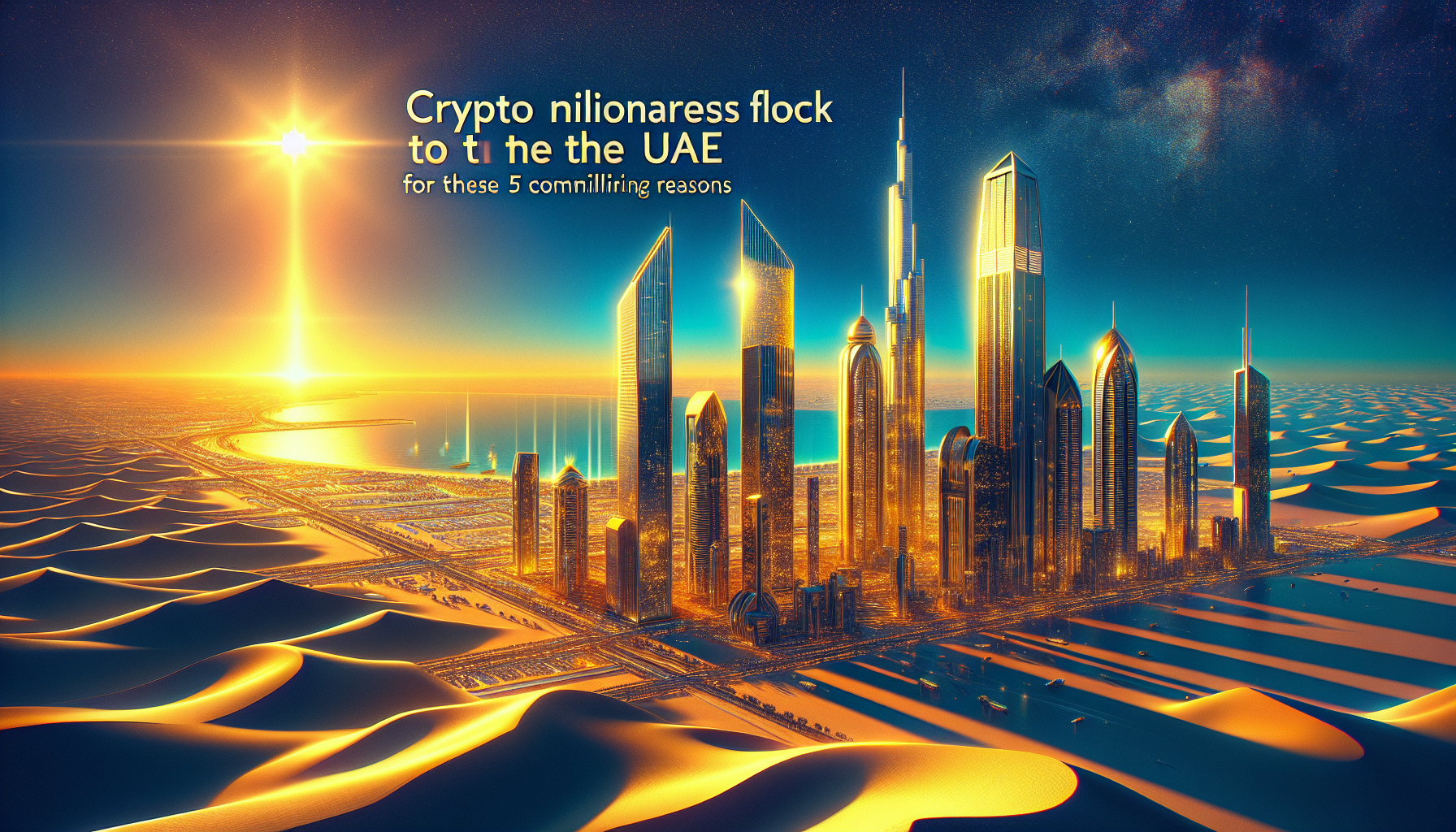 Crypto millionaires flock to the UAE for these 5 compelling reasons