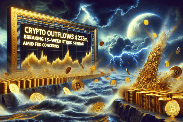 Crypto Outflows Hit $223M, Breaking 15-Week Streak Amid Fed Concerns