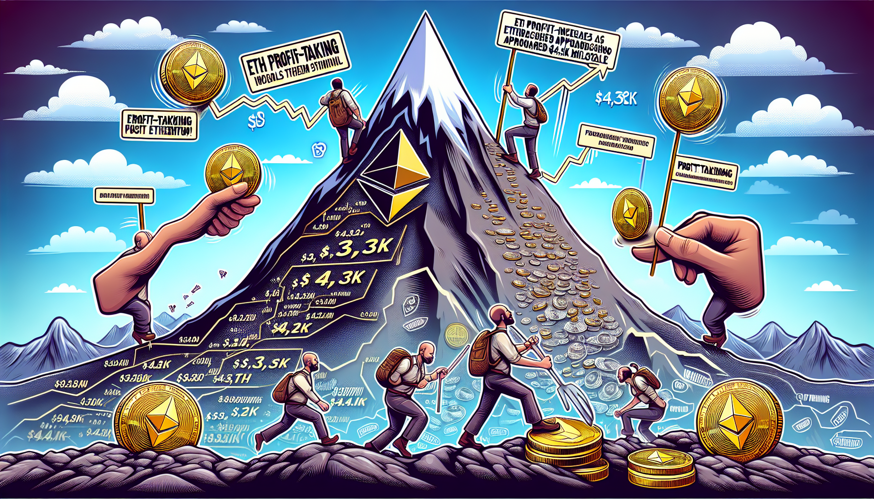 ETH profit-taking increases as Ether approaches $4.3K milestone