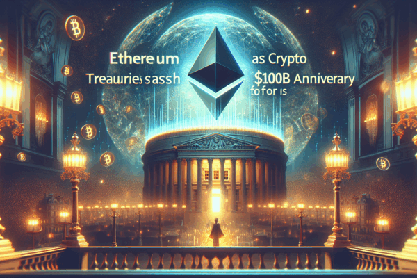 Ethereum milestone as crypto treasuries surpass $100B for its 10th anniversary
