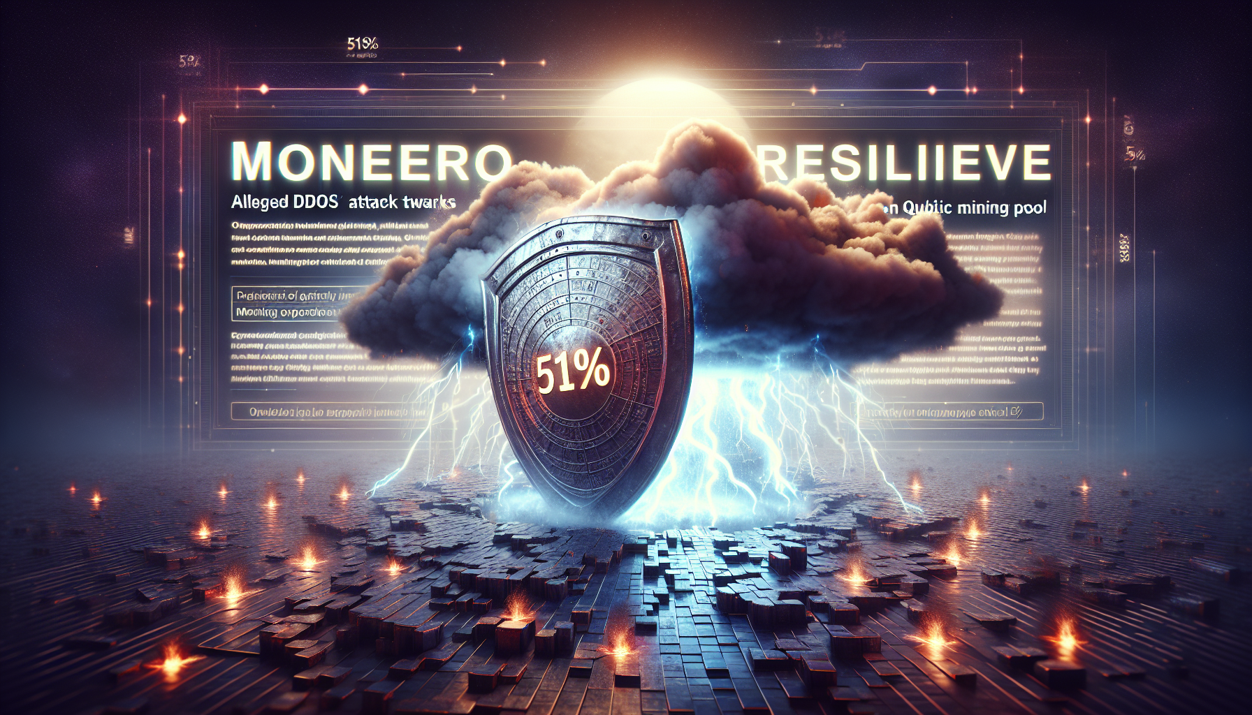 Monero Resilient: Alleged DDoS Attack Thwarts 51% Threat on Qubic Mining Pool