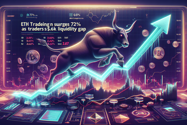ETH trading volume surges 72% as traders eye $2.6K liquidity gap