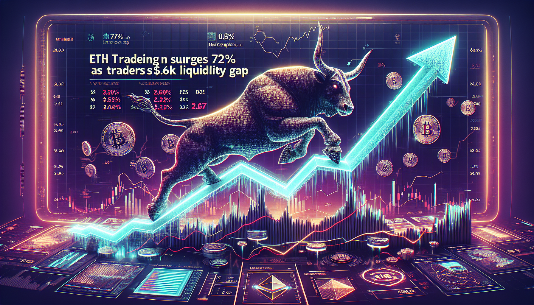 ETH trading volume surges 72% as traders eye $2.6K liquidity gap