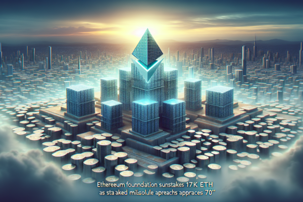 Ethereum Foundation Unstakes 17K ETH as Staked Milestone Approaches 70K